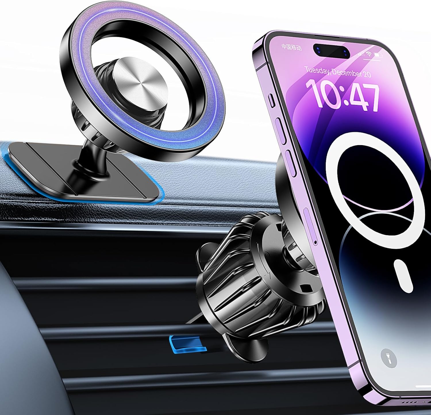 Kaistyle MagSafe magnetic car phone holder dash mount